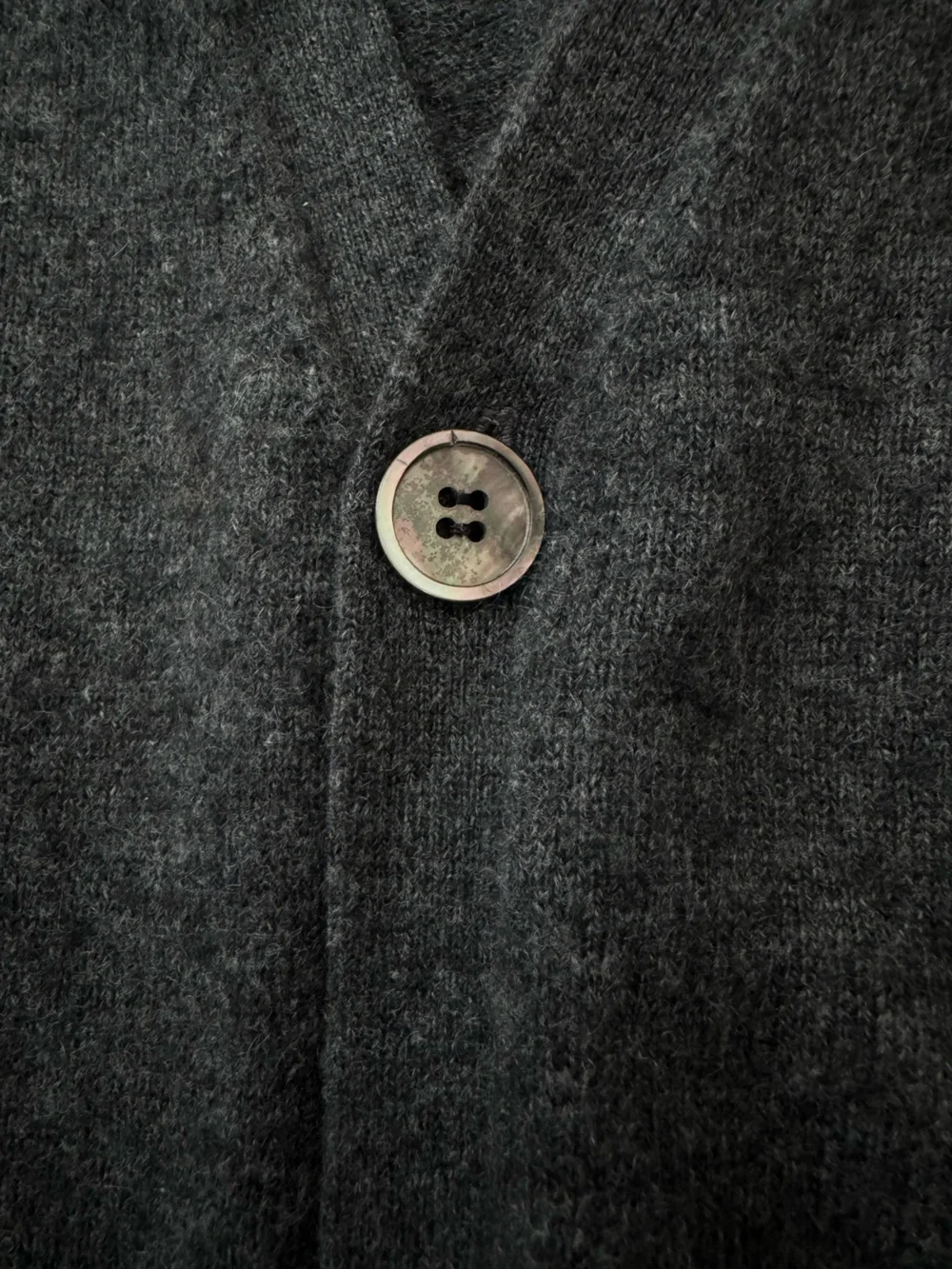 Cashmere Boutique 100% Cashmere Cardigan Sweater Men’s M Gray Button Front